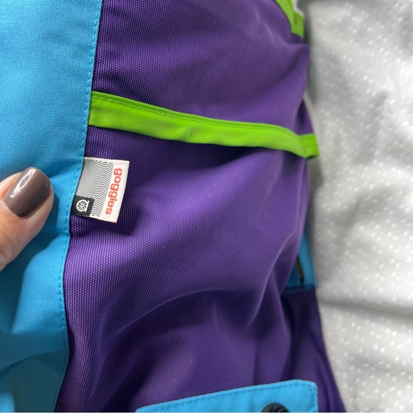 Aperture Snowboarding Jacket in Light Blue Yellow - Picture 8 of 11